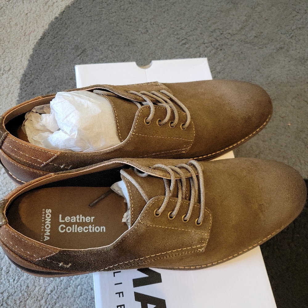 Sonoma "Goods For Life" Marcus (Sz; 12) Mens Taupe Dress Shoes